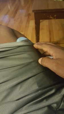Boned hard sticking out of my shorts