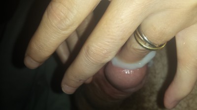 Pumping heeps of cum now as she is fucking my hole