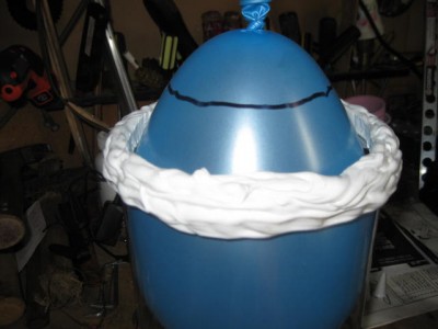 blow up a balloon inside the tube and mark were to stop
