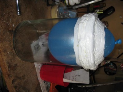 cured silicone, pop balloon and remove from jar