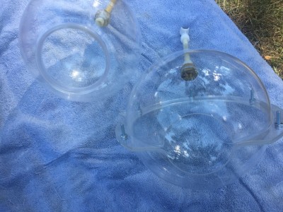 8” sphere and 8” split sphere, compare opening sizes.